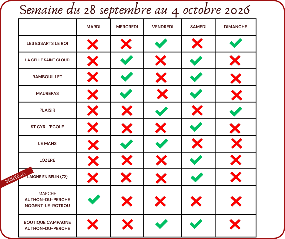 28 au 4 octobre 26