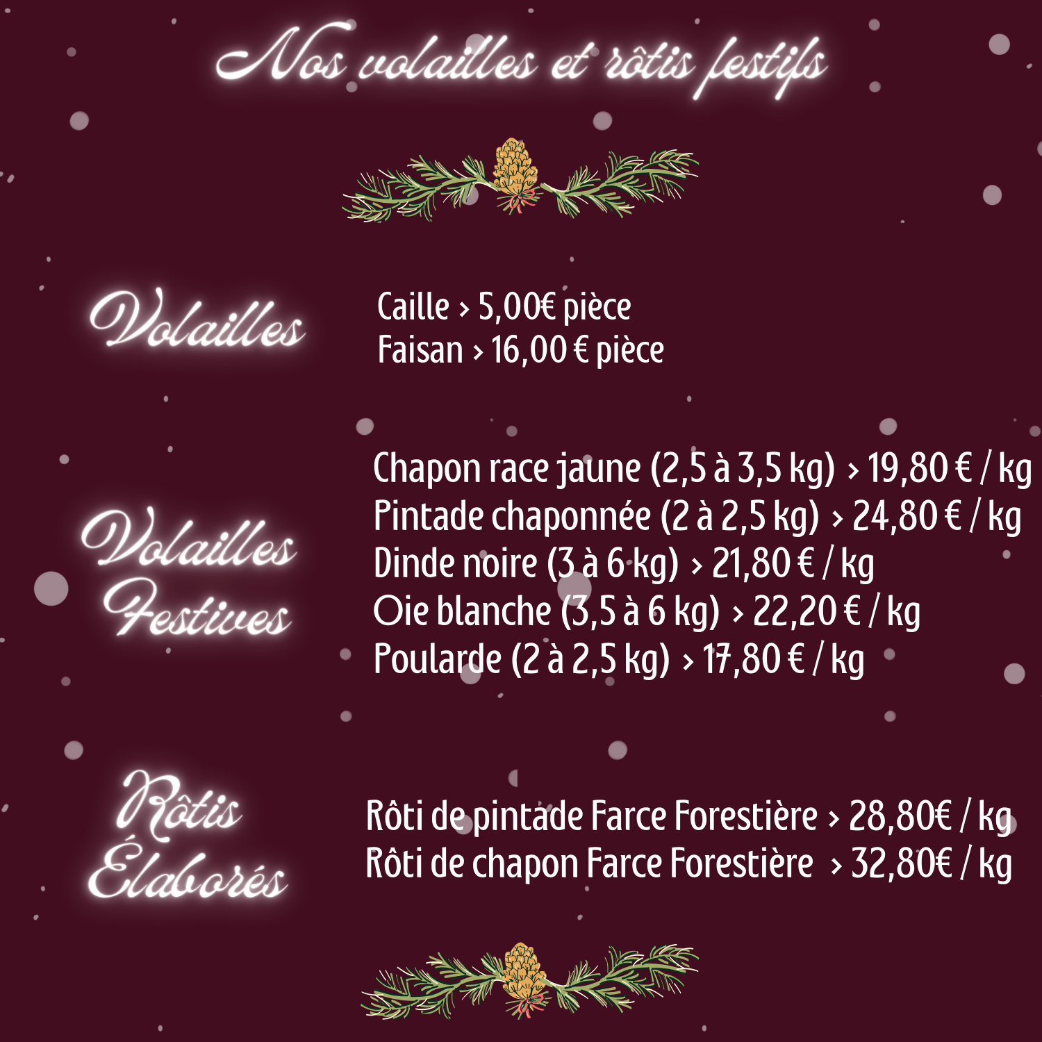 Volailles & Rotis Festifs