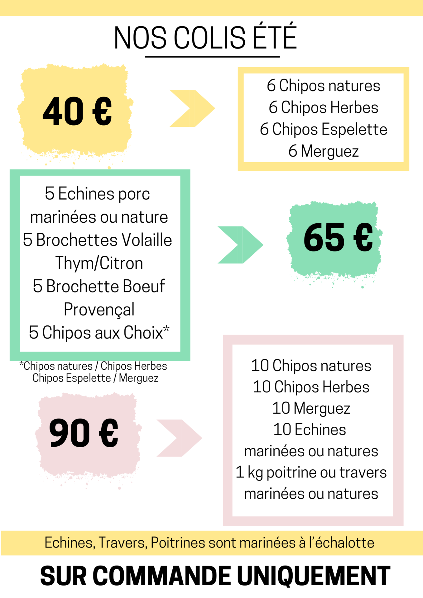 COLIS ETE - BARBECUE - CHIPOS - MERGUEZ - VIANDE - BOUCHERIE