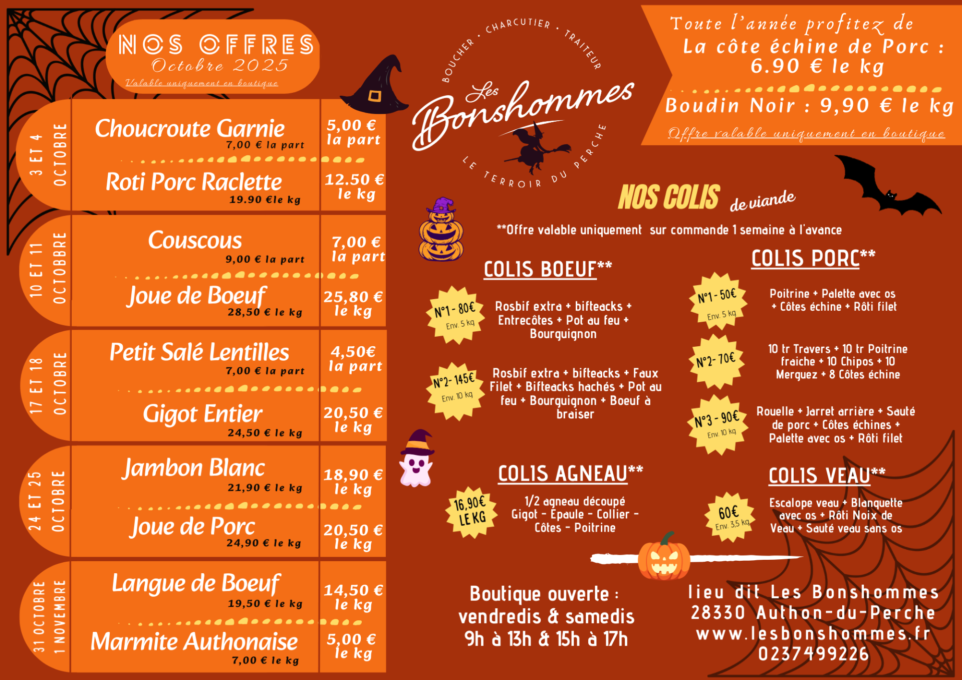 Offre octobre - boucherie - charcuterie - traiteur -  PROMO